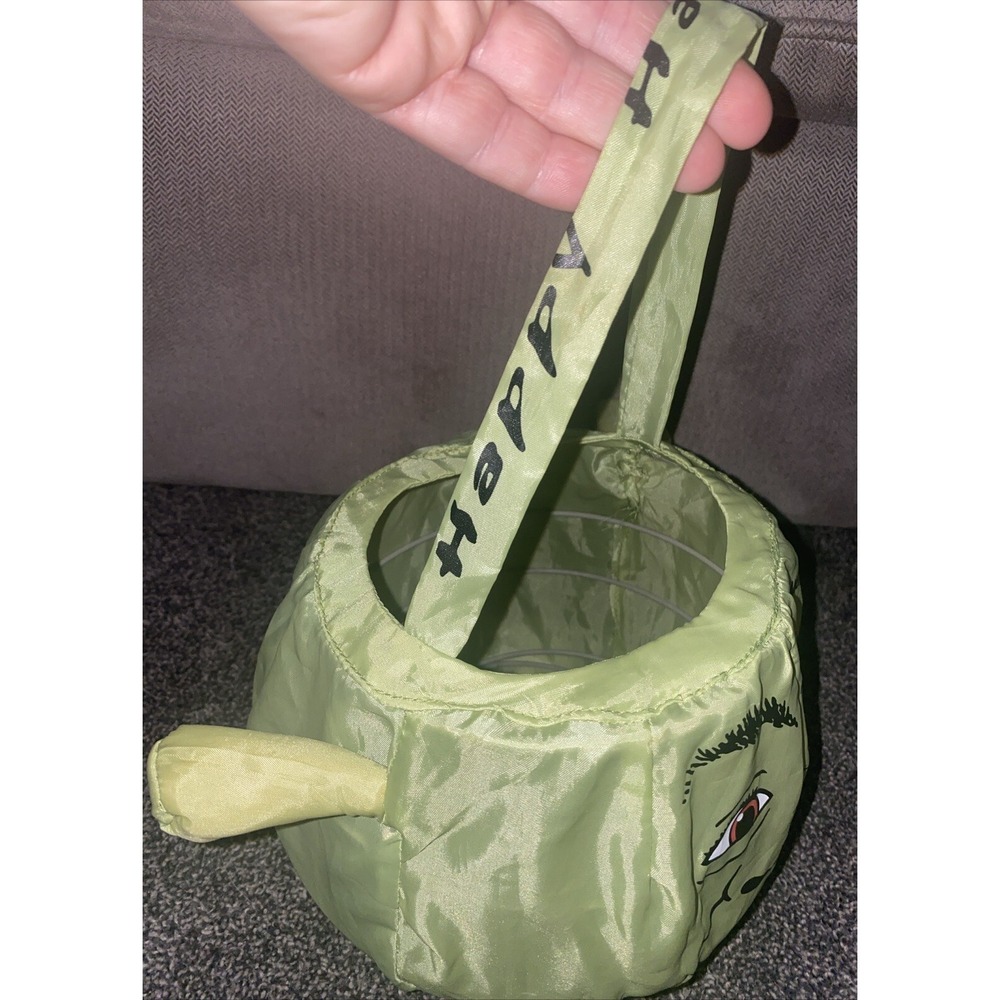 DreamWorks 2004 Gemmy SHREK Head Happy Halloween Bucket Trick Or Treat Candy - Picture 2 of 11